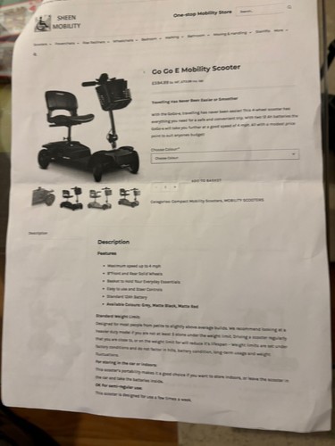 Gogo elite mobilty scooter - elite,